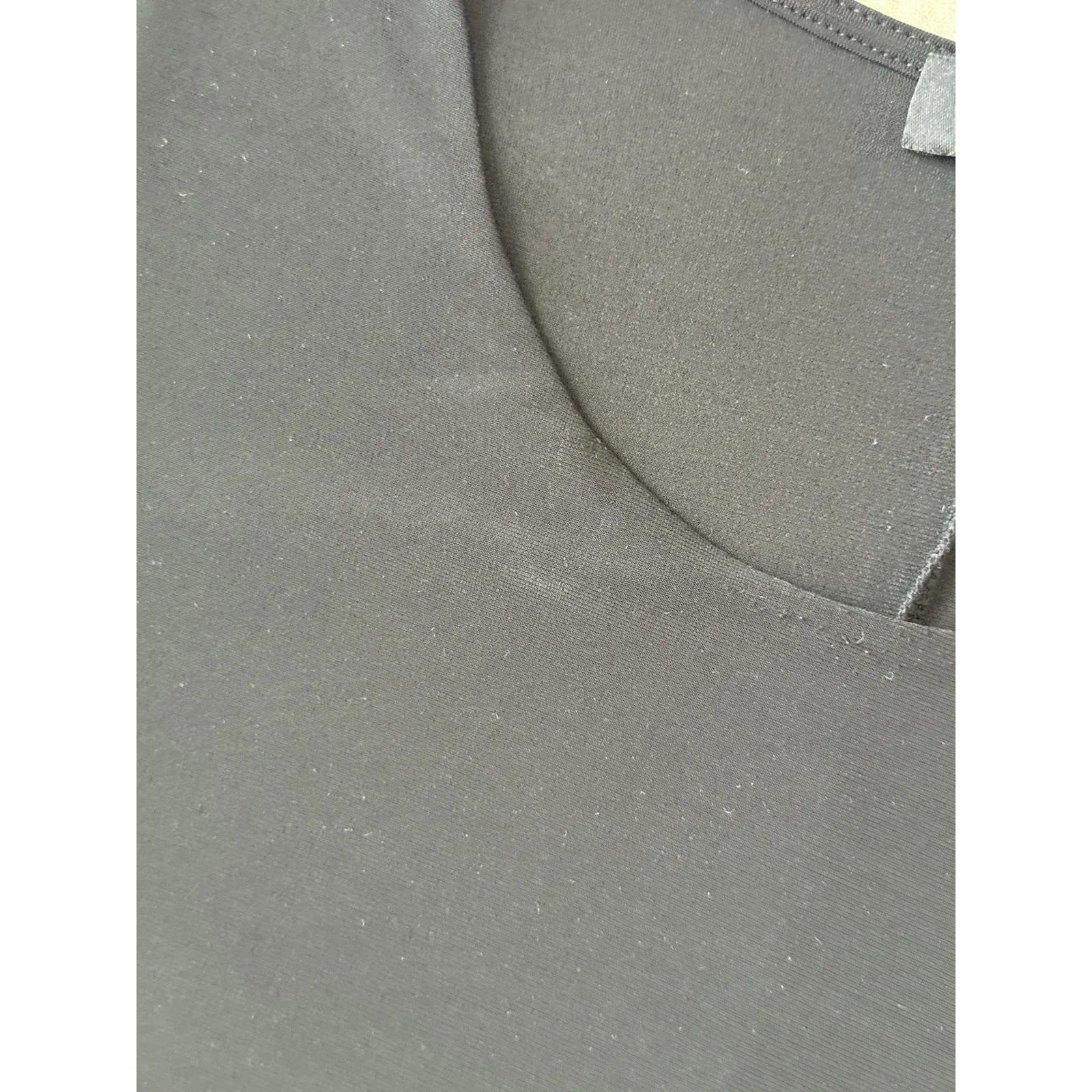 Sun Kim Tunic Shirt Womens Small Black‎ Knit Jersey Asymmetric Stretch Lagenlook Black - Image 4