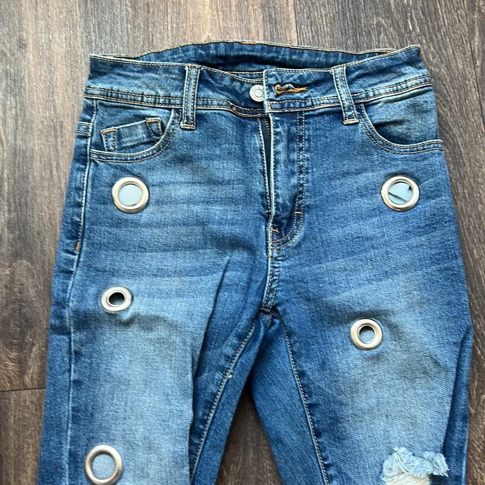 Litz Blue Frayed Jeans - Image 3