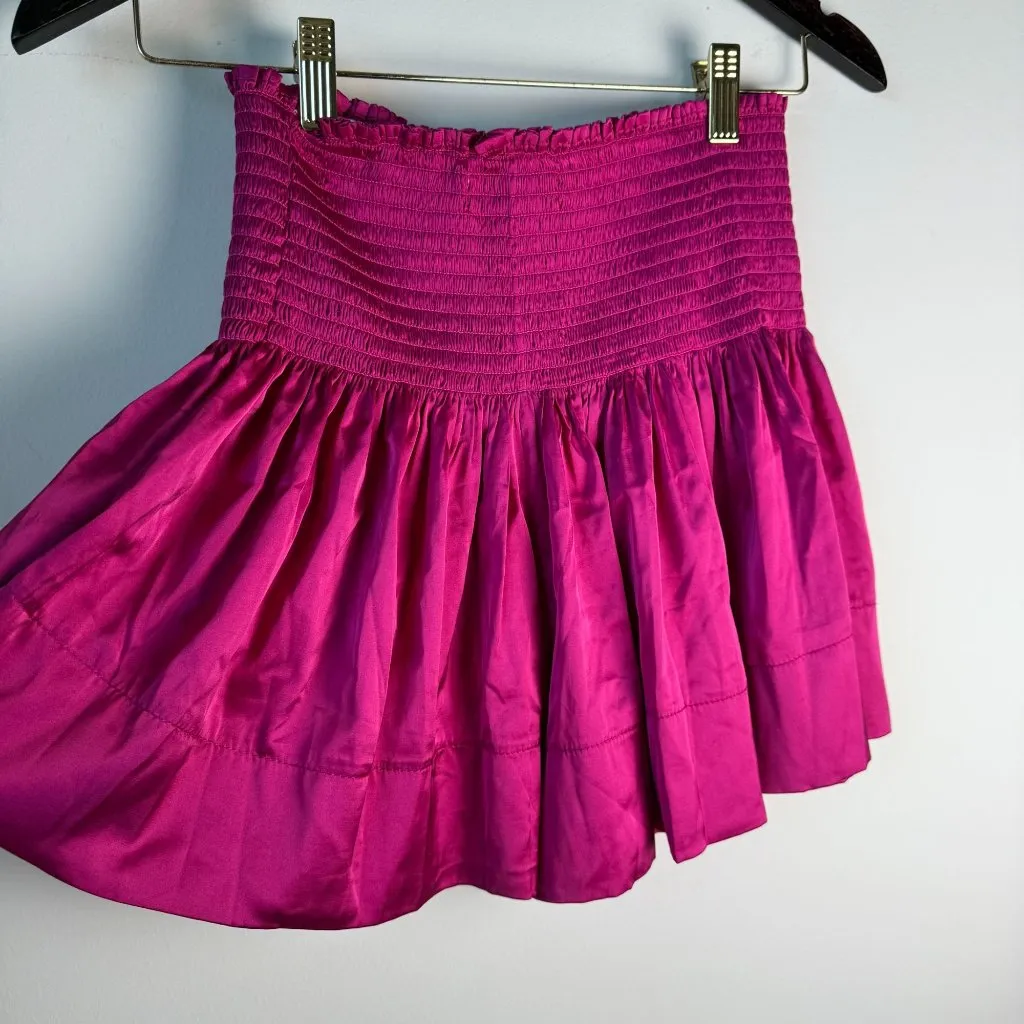 Natural Life Smocked Waist Satin Shorts Magenta Size SM Festival Hippie Boho - Image 7