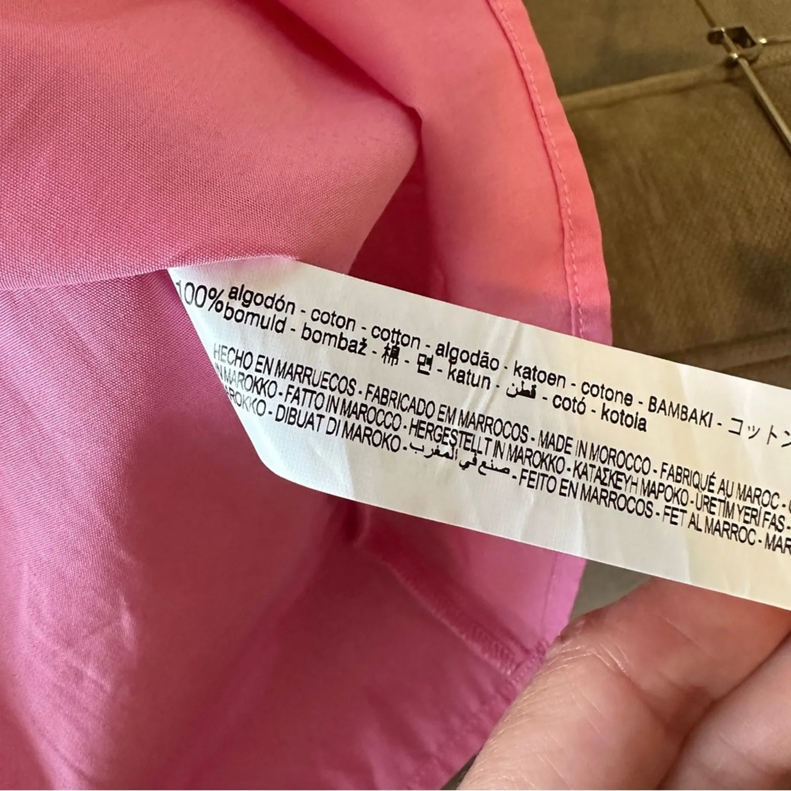 Zara Pink Poplin Mini Dress Collared Viral - Image 10