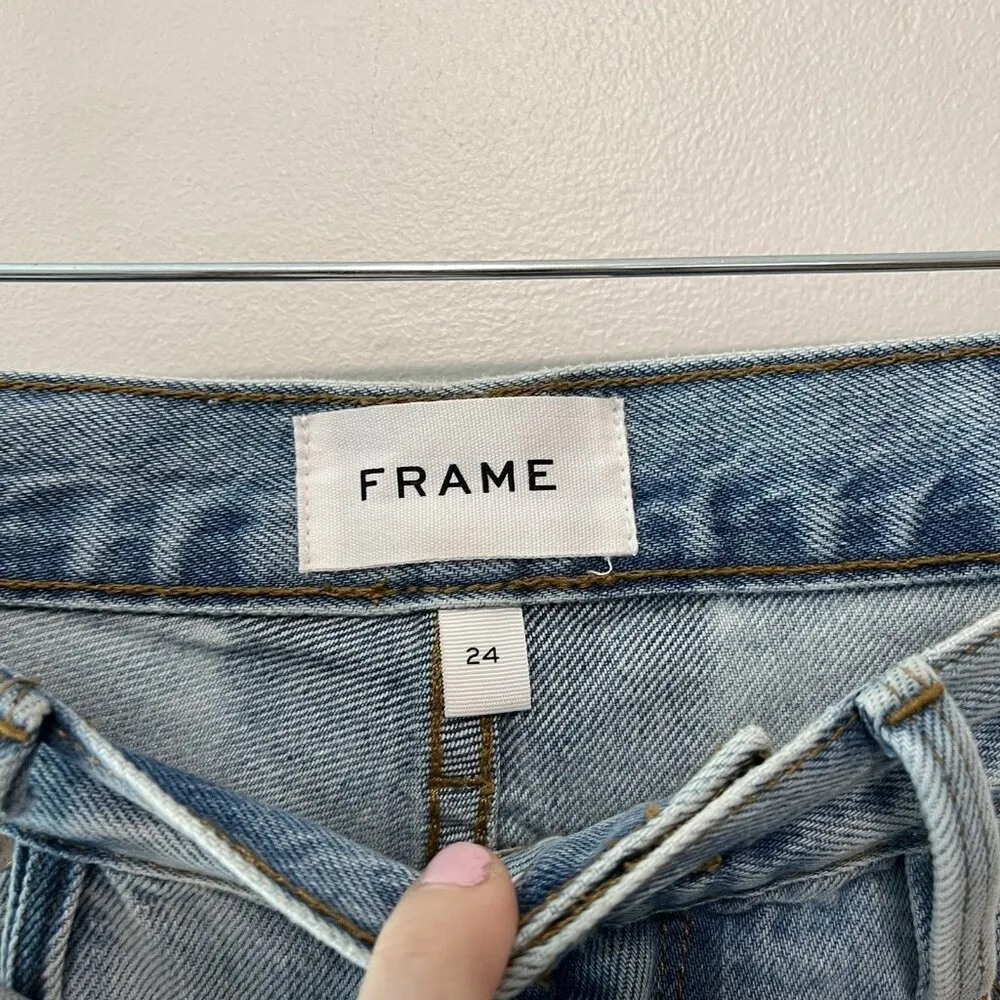 Frame High Rise Bermuda Raw After Jean Shorts in‎ Rossum 1 Year Size 24 - Image 4