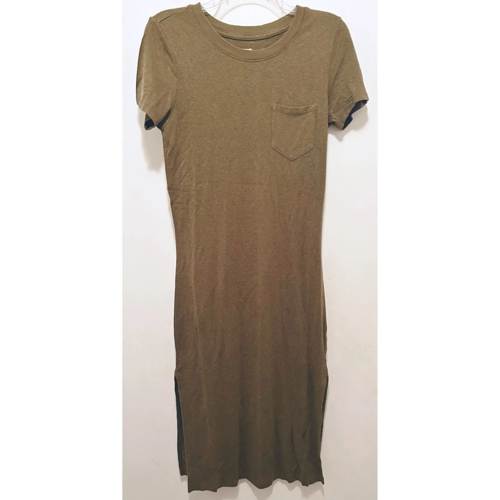 Outerknown Neptune Tee Dress in Olive Small NWT - Image 6