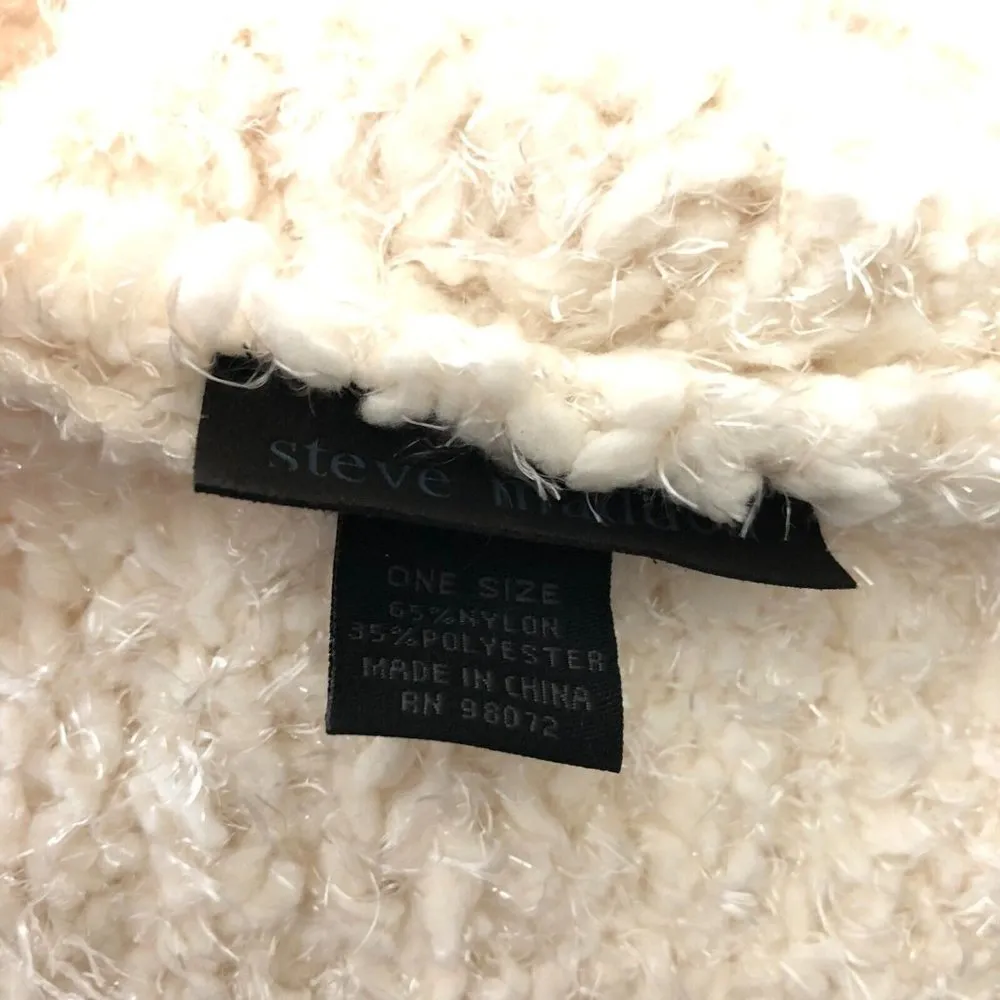 Steve Madden Womens Scarf Infinity Chunky Knit Ivory Soft 33x10 - Image 3