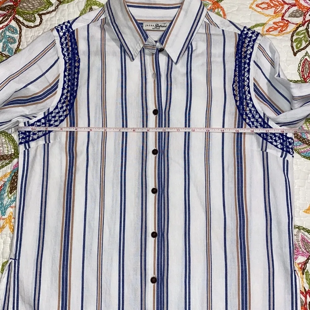 Jachs Girlfriend Striped buttondown highlow tunic - Image 6