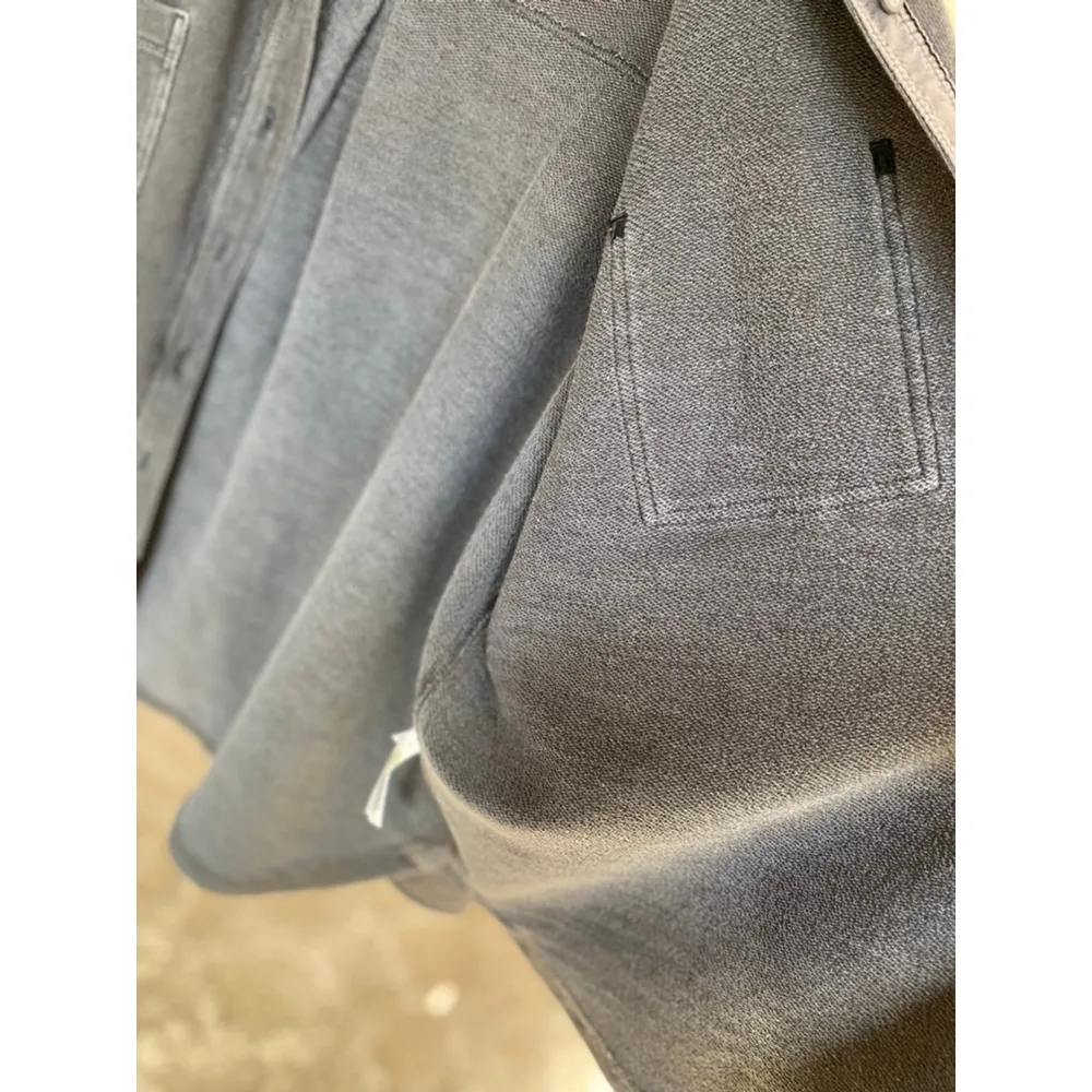 Aerie Lumberjane Shacket Oversized Button-Up Charcoal Gray DISCONTINUED Boho - Image 8