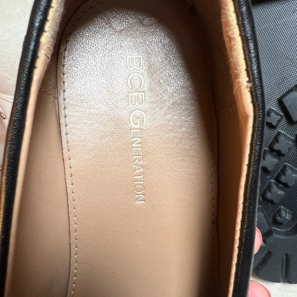 BCBGeneration‎ Black and Beige Flats, Loafers - Image 2