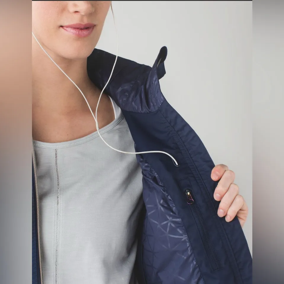 LULULEMON Fo Drizzle Jacket Deep Navy Size 4 - Image 3