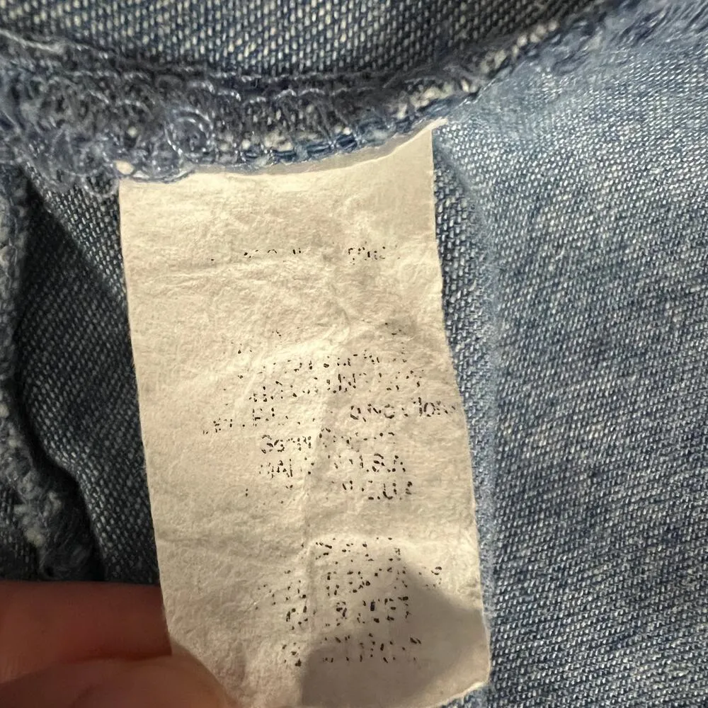 Better Be Y2K Retro Fringe Denim Tunic Dress Medium Boho Western Festival Hippie - Image 10