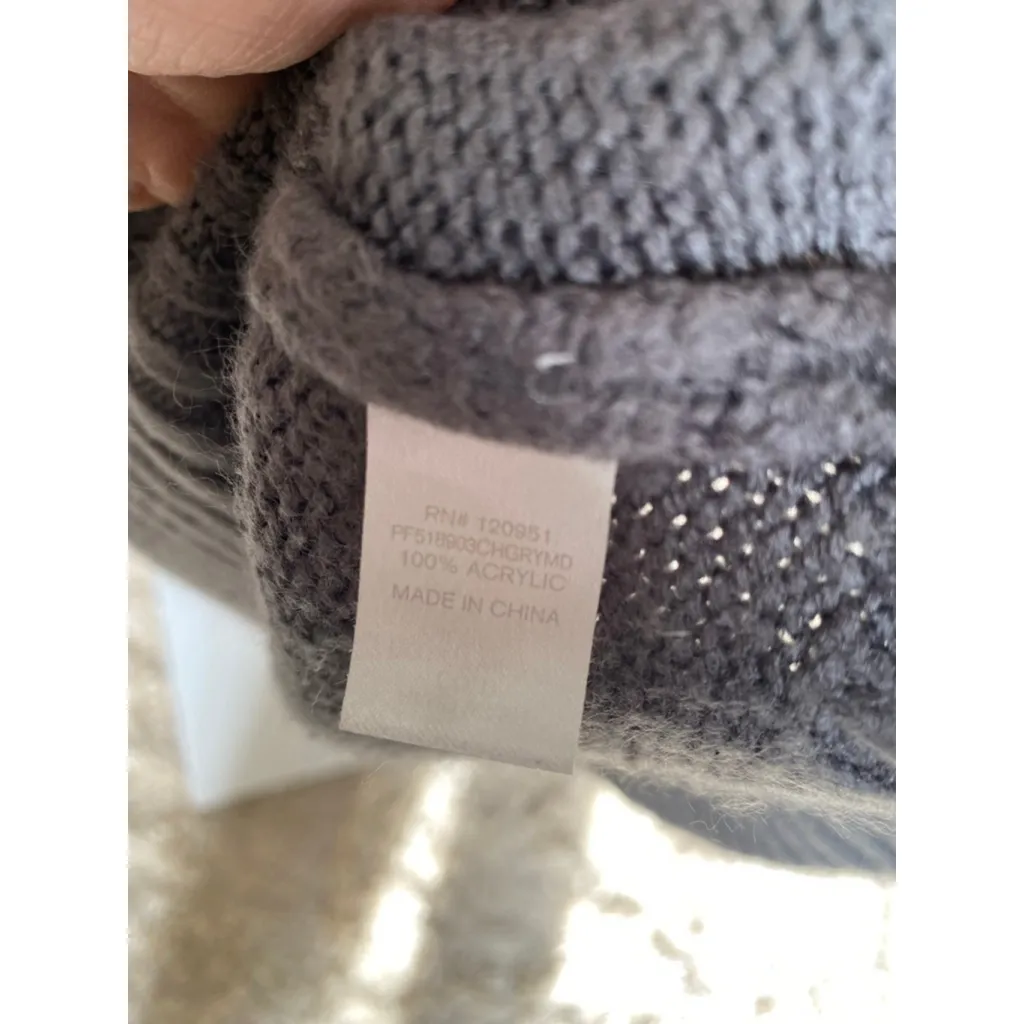 Vintage Fair Isle Knit Sweater Dress Charming Charlie Gray M Old Money Academia - Image 6