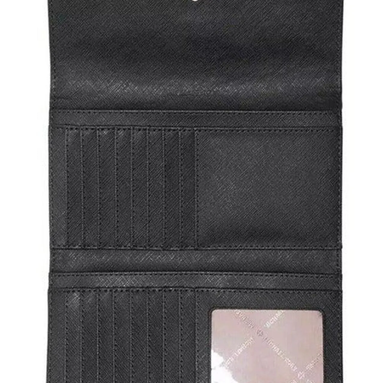 Michael Kors Black Trifold Wallet With Gold Hardware - Image 4