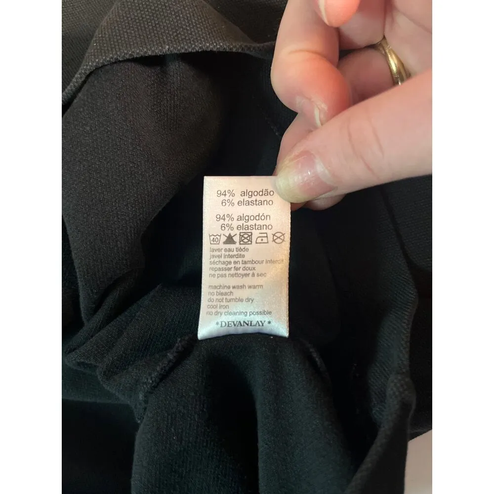 Black Pique Cotton  Polo Dress size 44 with pockets - Image 11