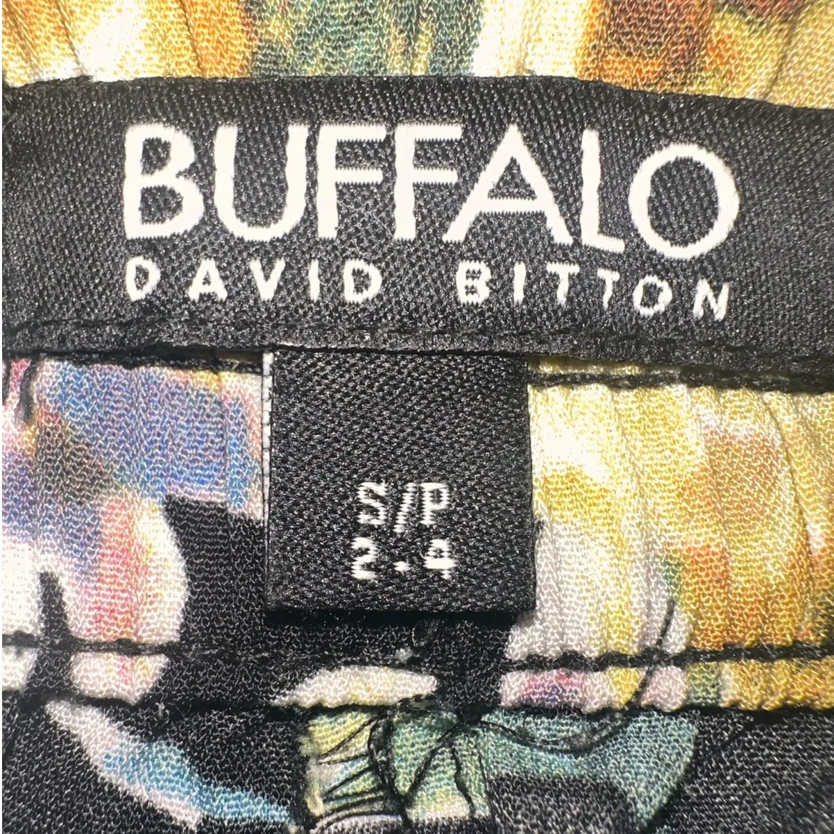Buffalo David Bitton Floral Joggers Pants Casual Womens S Black Colorful NWOT - Image 8