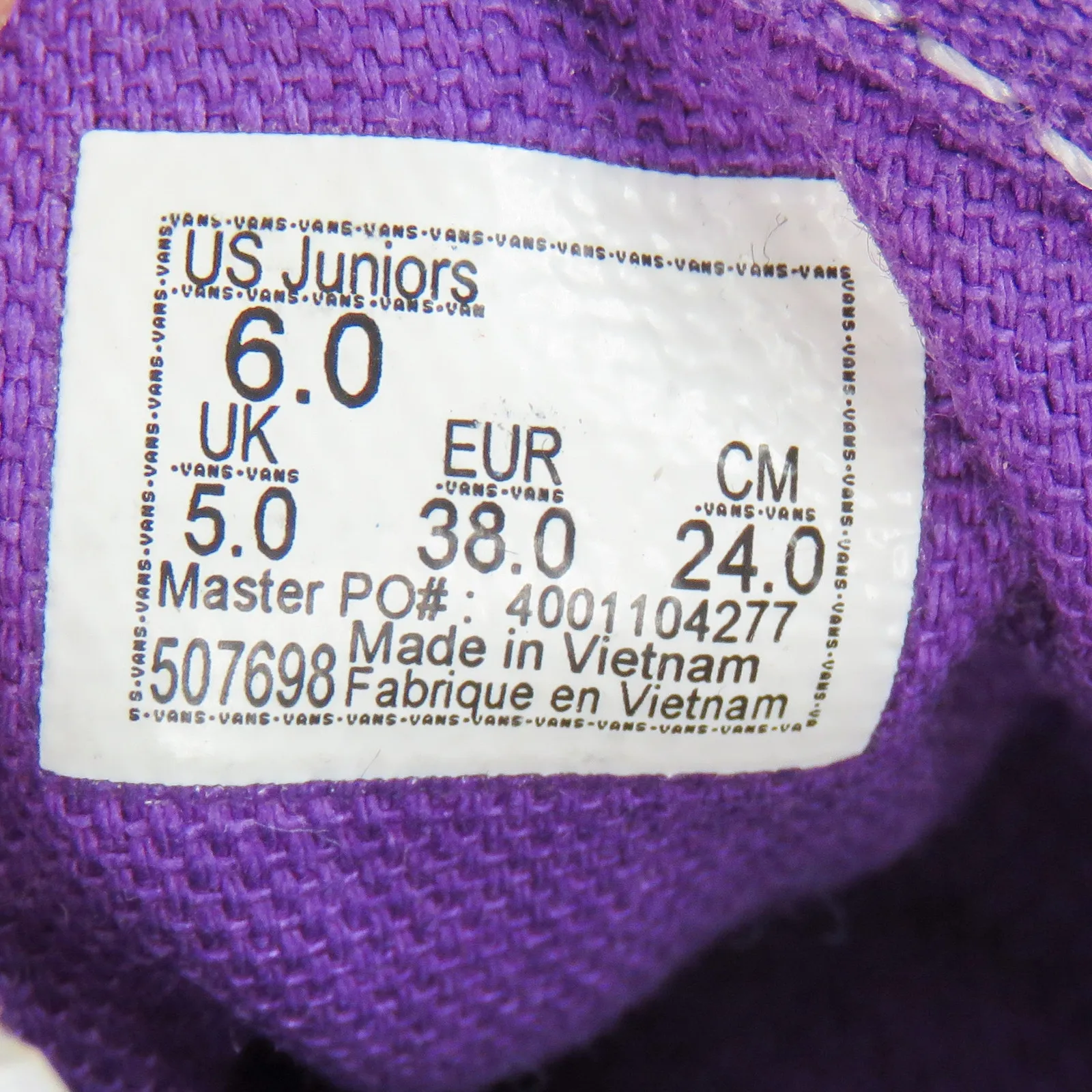 Vans Old Skool Rainbow Colorblock Low Top Sneakers Shoes Size 6 - Image 9