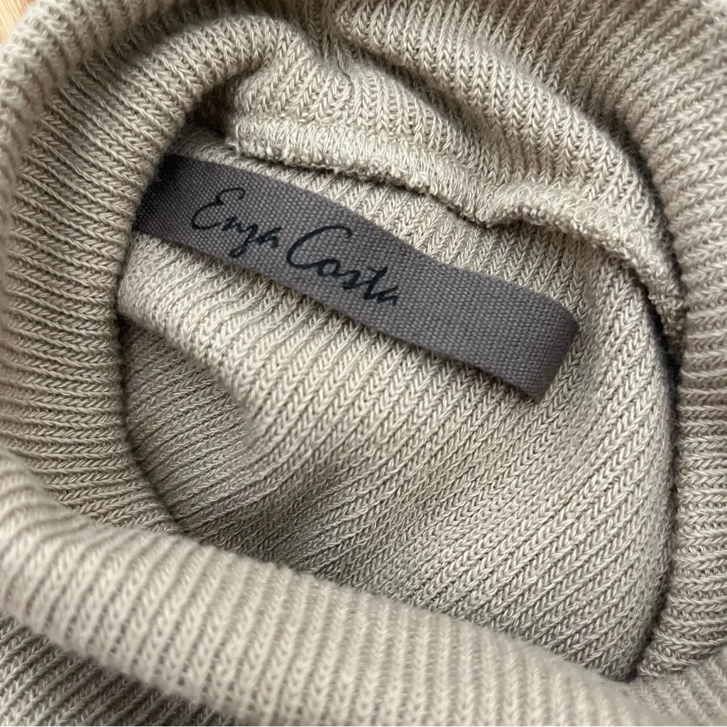 Brand New‎ Enza Costa Sleeveless Knit Turtleneck Top in Tan Size XS - Image 4