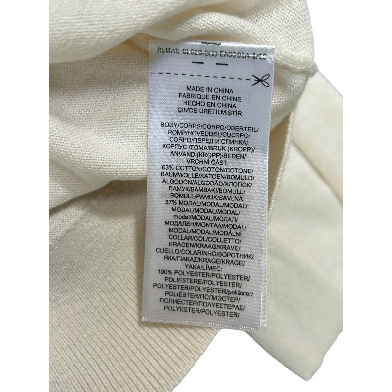 Lauren Ralph Lauren NWT Button Front Cardigan‎ Sweater Polka Dot Scarf Sz Medium - Image 6