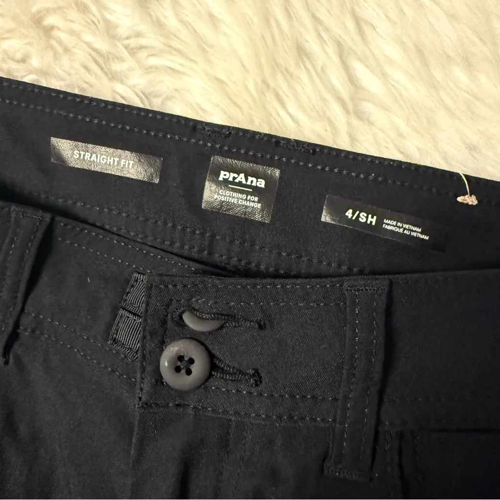 Prana Halle Straight Leg Pants Black Size 4 Short Hiking Travel - Image 5