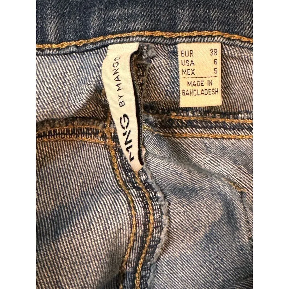 Mango MNG Skinny Jeans Dinah Blue Size 6 - Image 7