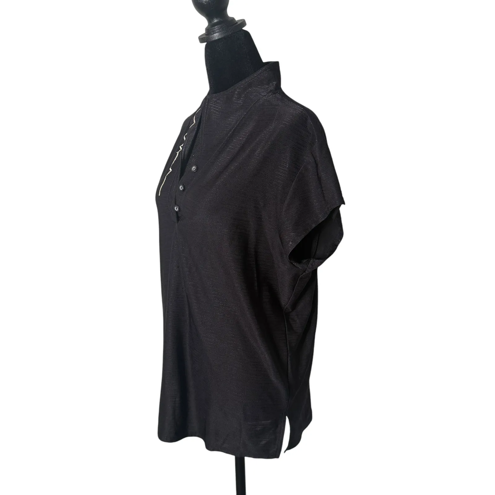 Jamie Sadock‎ Golf Polo Shirt Athletic Top Short Sleeve Black Womens Size L Size L - Image 5