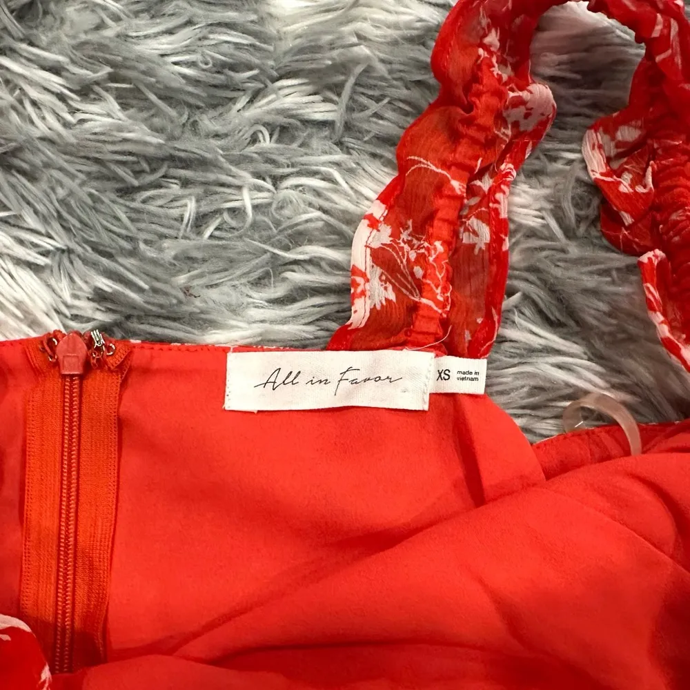 All in Favor Red Floral Mini Dress - Image 4