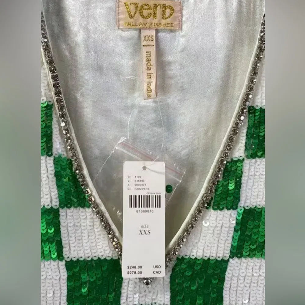 NWT  Verb Sequined Checkered Shift Dress - Image 7