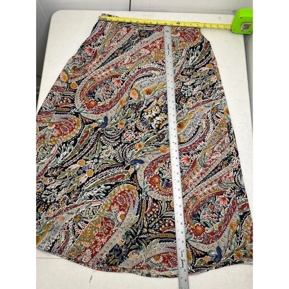 Vince Camuto tapestry Paisley size medium women’s midi skirt - Image 6