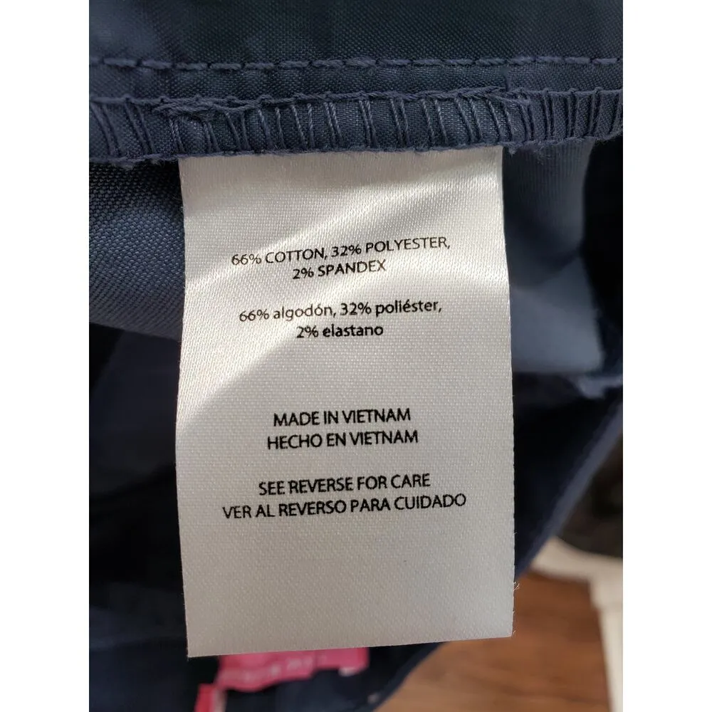 Isaac Mizrahi Navy Blue Button Shorts Size 4 Stylish Cotton Blend Summer Wear - Image 5