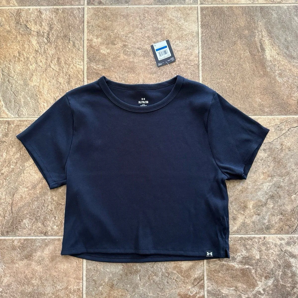 Under Armour Rival Rib Baby Tee Black Size XL - Image 3
