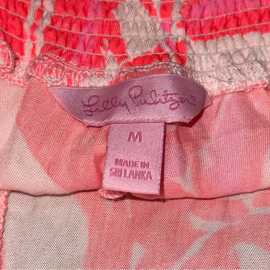Lilly Pulitzer Women’s Size M Pink Sun Ray Shimmy Dahlia Scalloped Beach Shorts - Image 5