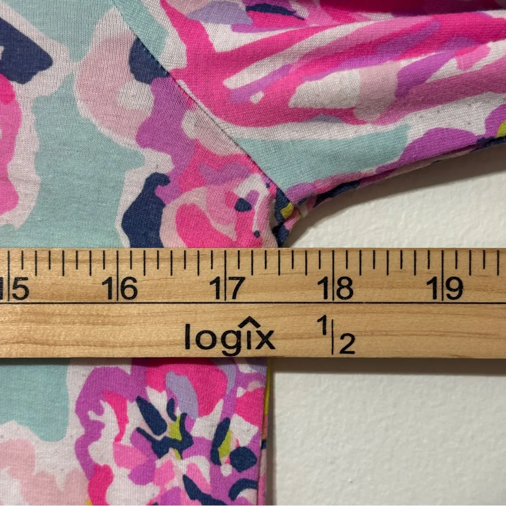 Lilly Pulitzer Emma Dress Size Small Pink Tropical Long Sleeve - Image 7