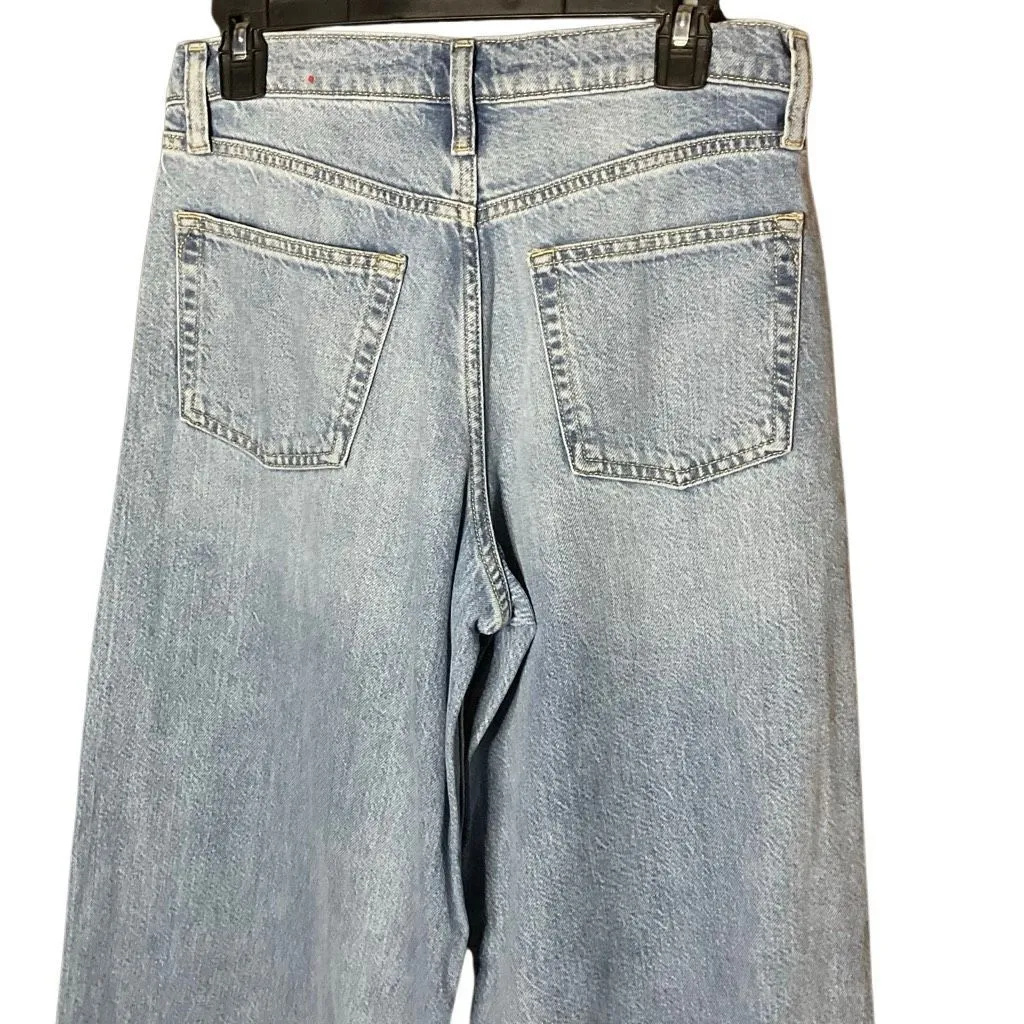 Gap Mid Rise UltraSoft Baggy Jeans in Light Indigo Non Ripped 4/27 #762 - Image 9