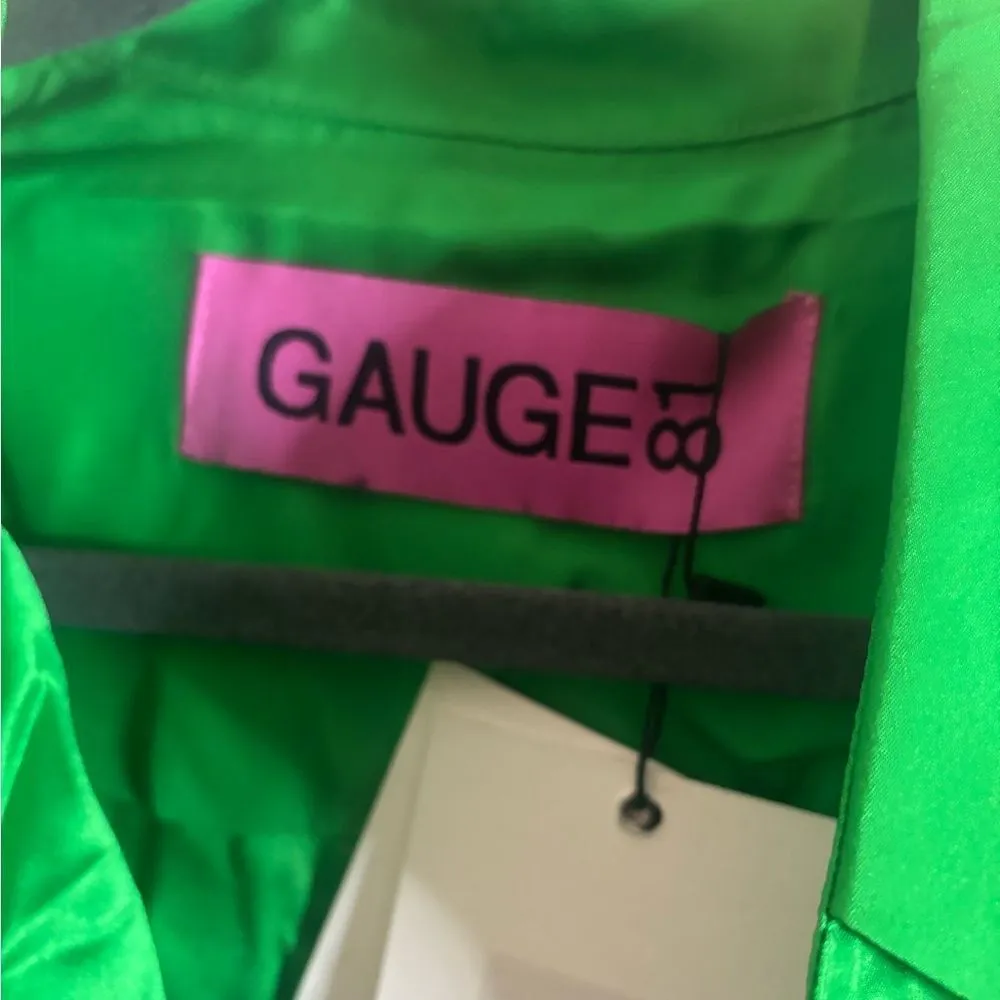 GAUGE81 Puno Silk Midi Dress in jungle green size large NWT - Image 4