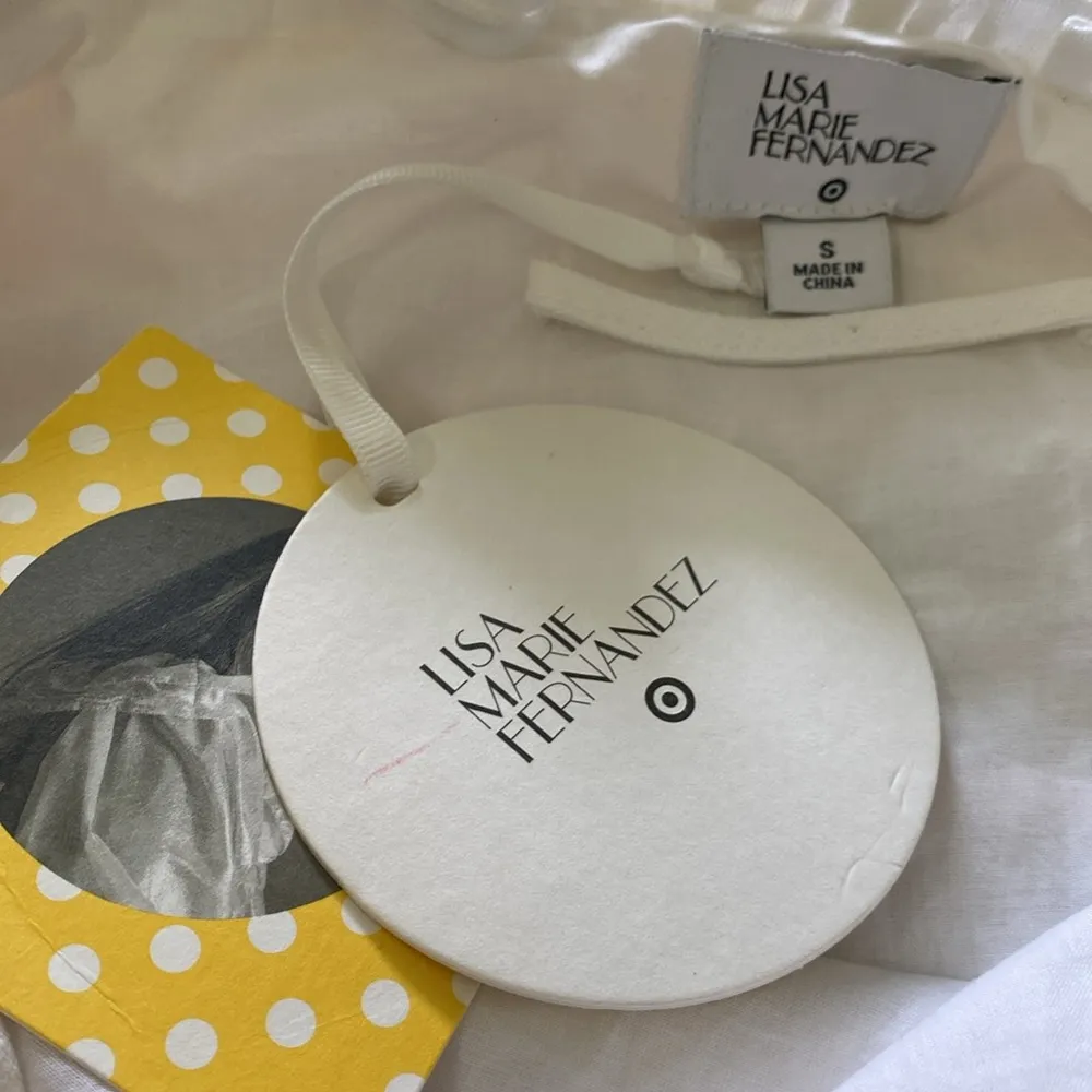 Lisa Marie Fernandez X Target Dress Ric Rac Sleeveless Mini White Yellow Pink S - Image 11