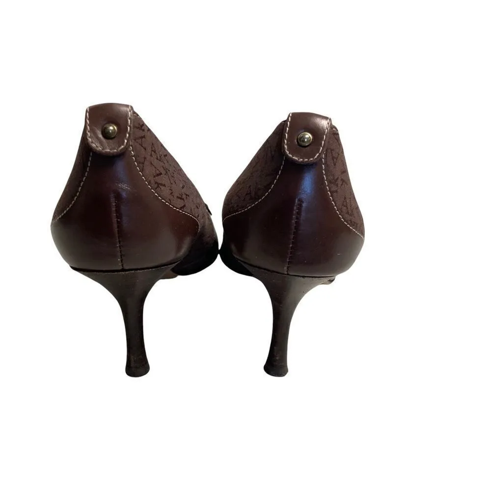 AK ANNE KLEIN, Mallistonm, Brown Heels, Size 9.5 M,TSO 0107, pointed toes,‎ - Image 2