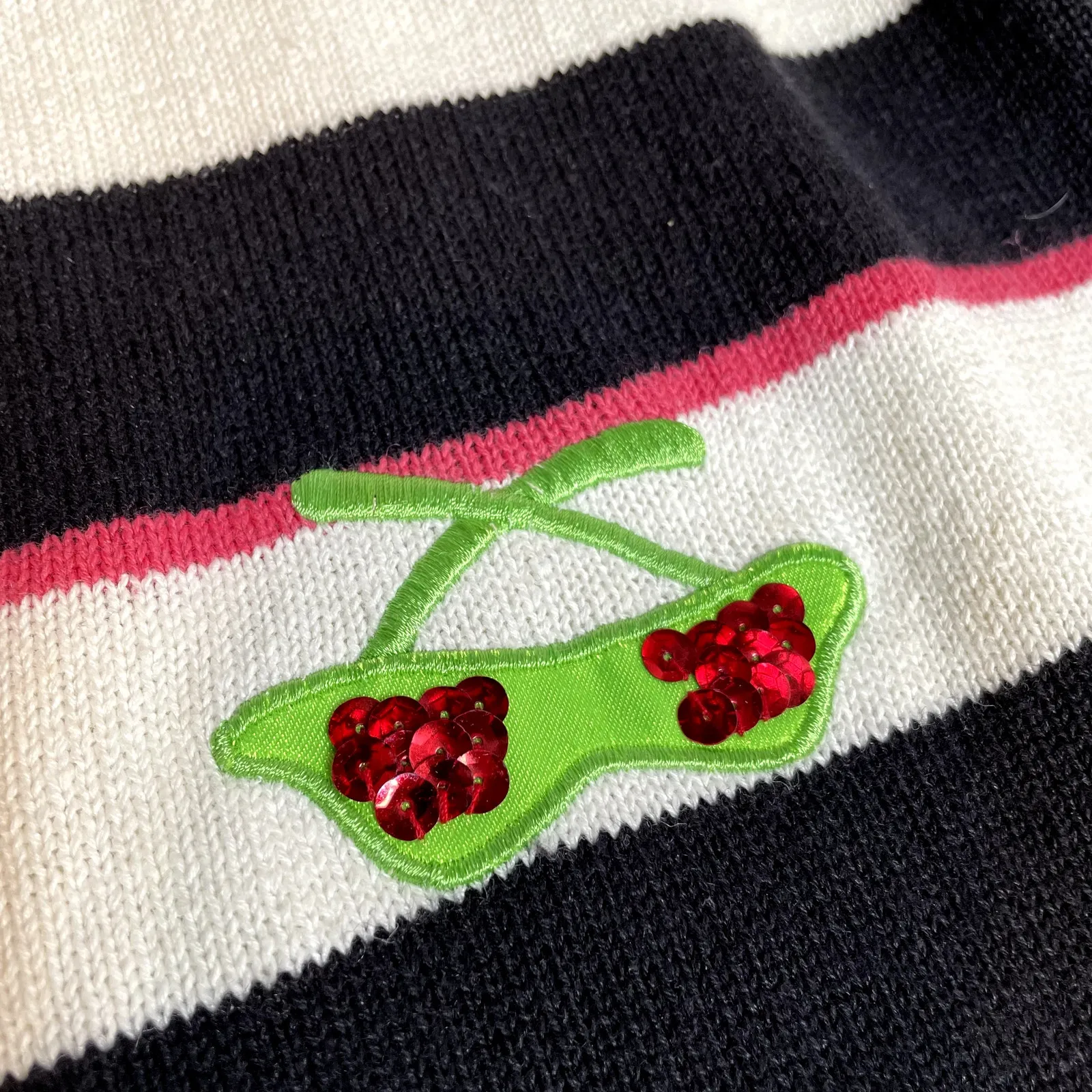 HAMPSHIRE STUDIO Petite Medium Novelty Sweater Flip Flop Sandal Button Down‎ NWT Black Size undefined - Image 3