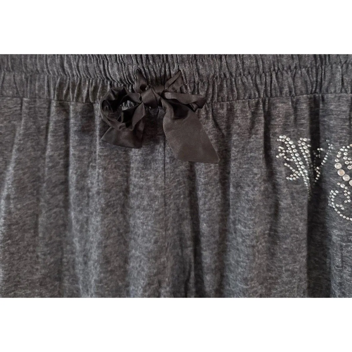 Victoria's Secret PINK Bling Grey Jogger Sparkle‎ Jeweled Girly Small - Image 3