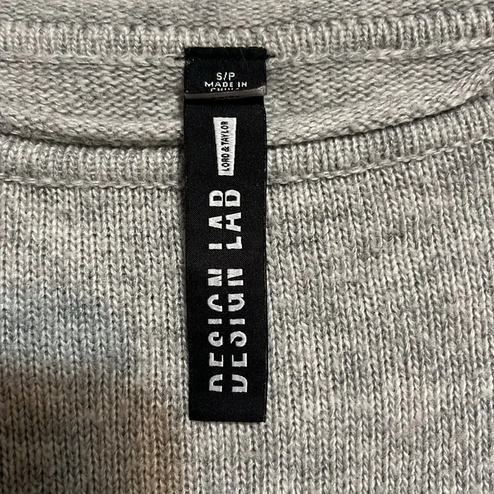 Lord & Taylor Brand Grey Oversized Sweater Gray - Image 3