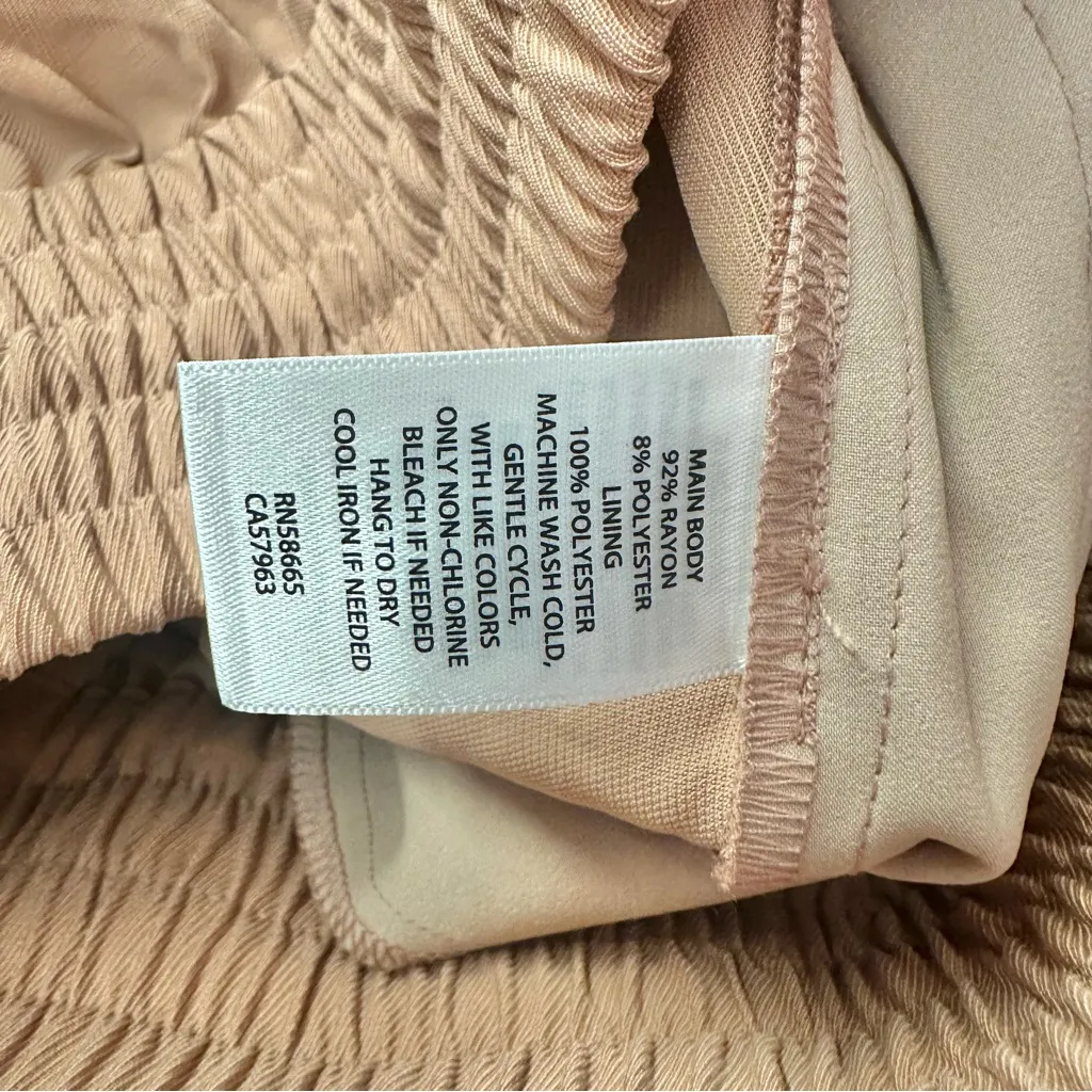 NWT Open Edit Tan Mocha Wide-Leg Drawstring Pants - Image 6