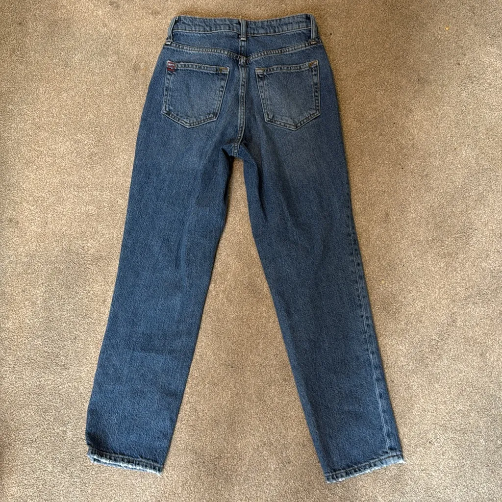 BDG Medium Wash Distressed Button Fly Slim Straight Jeans Size 26 - Image 3