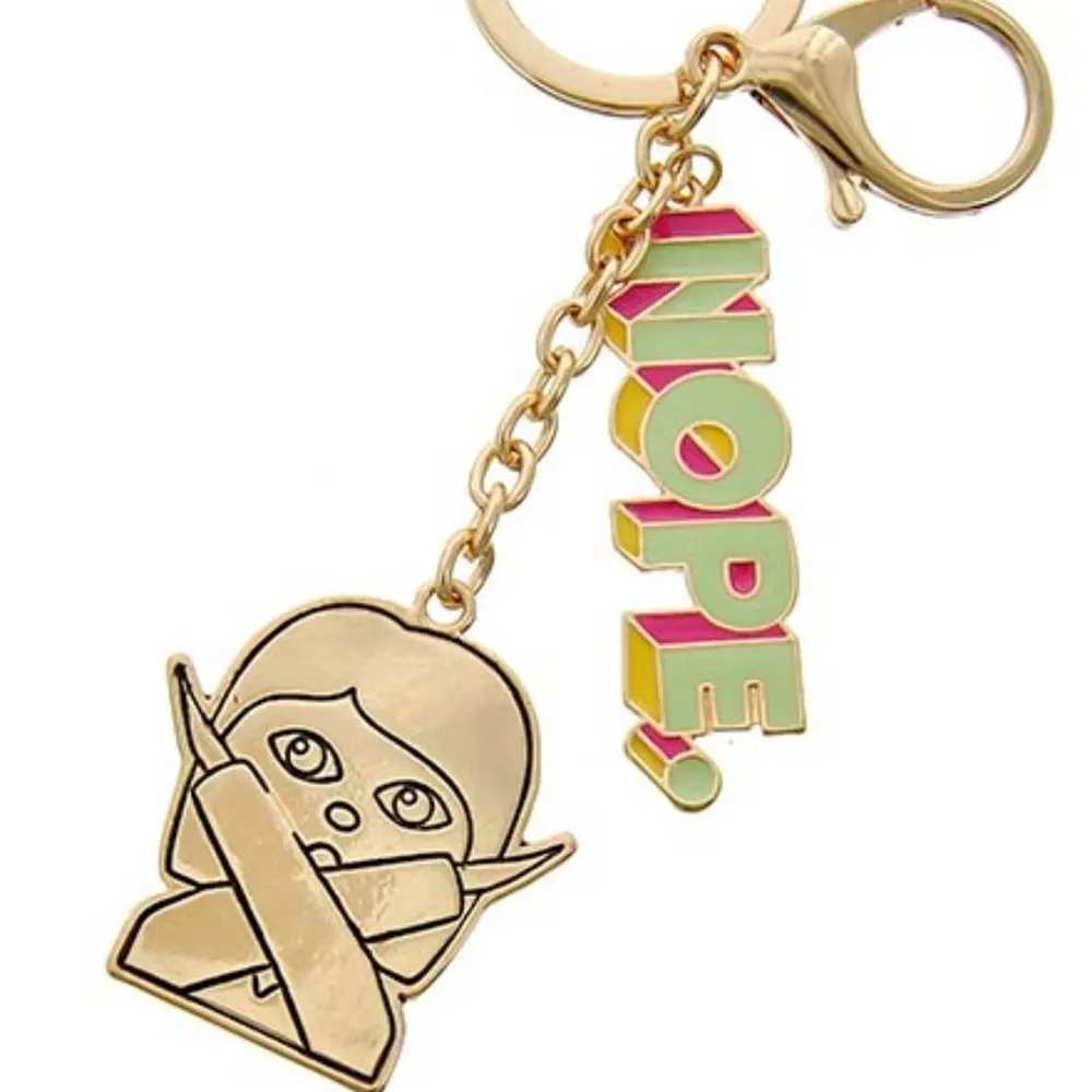 MULTI COLOR GOLD NOPE KEY CHAIN - Image 2