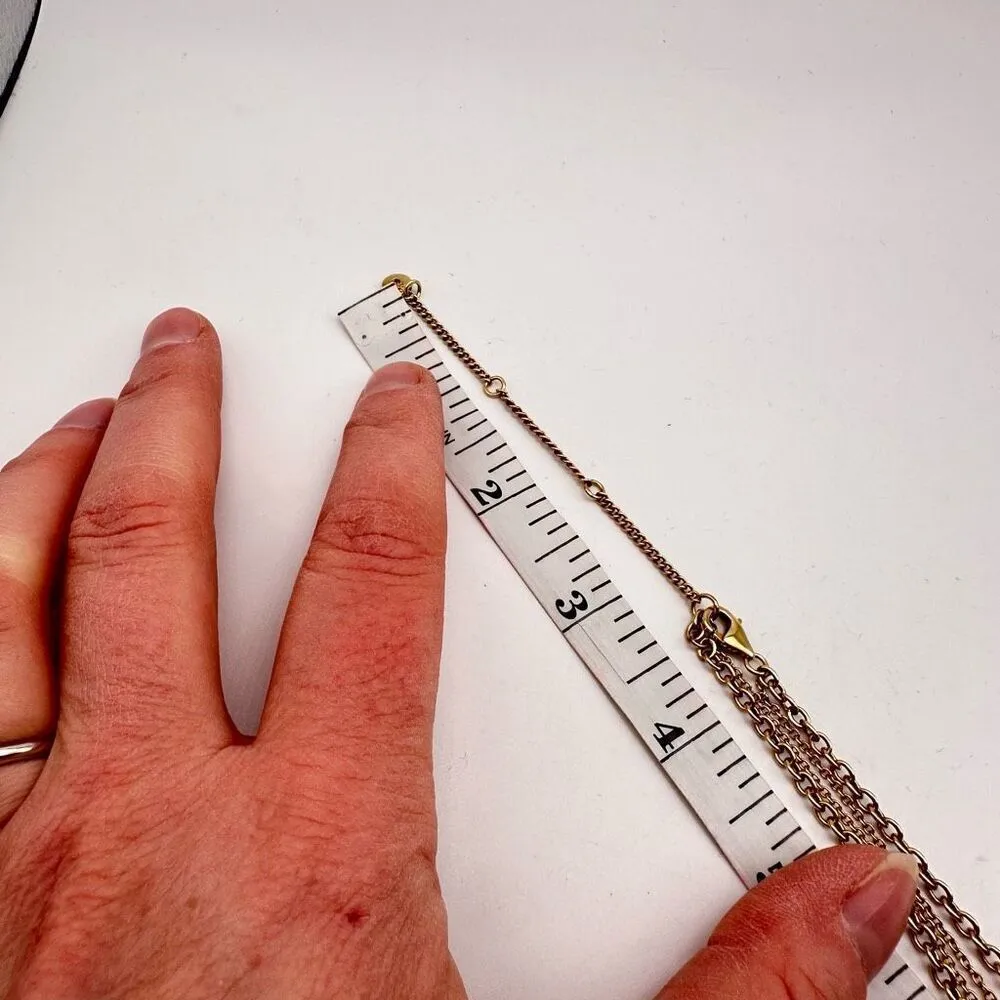 J Crew Gold Tone Layered Multi Strand Coin Pendant style‎ Necklace Dainty Gold - Image 5