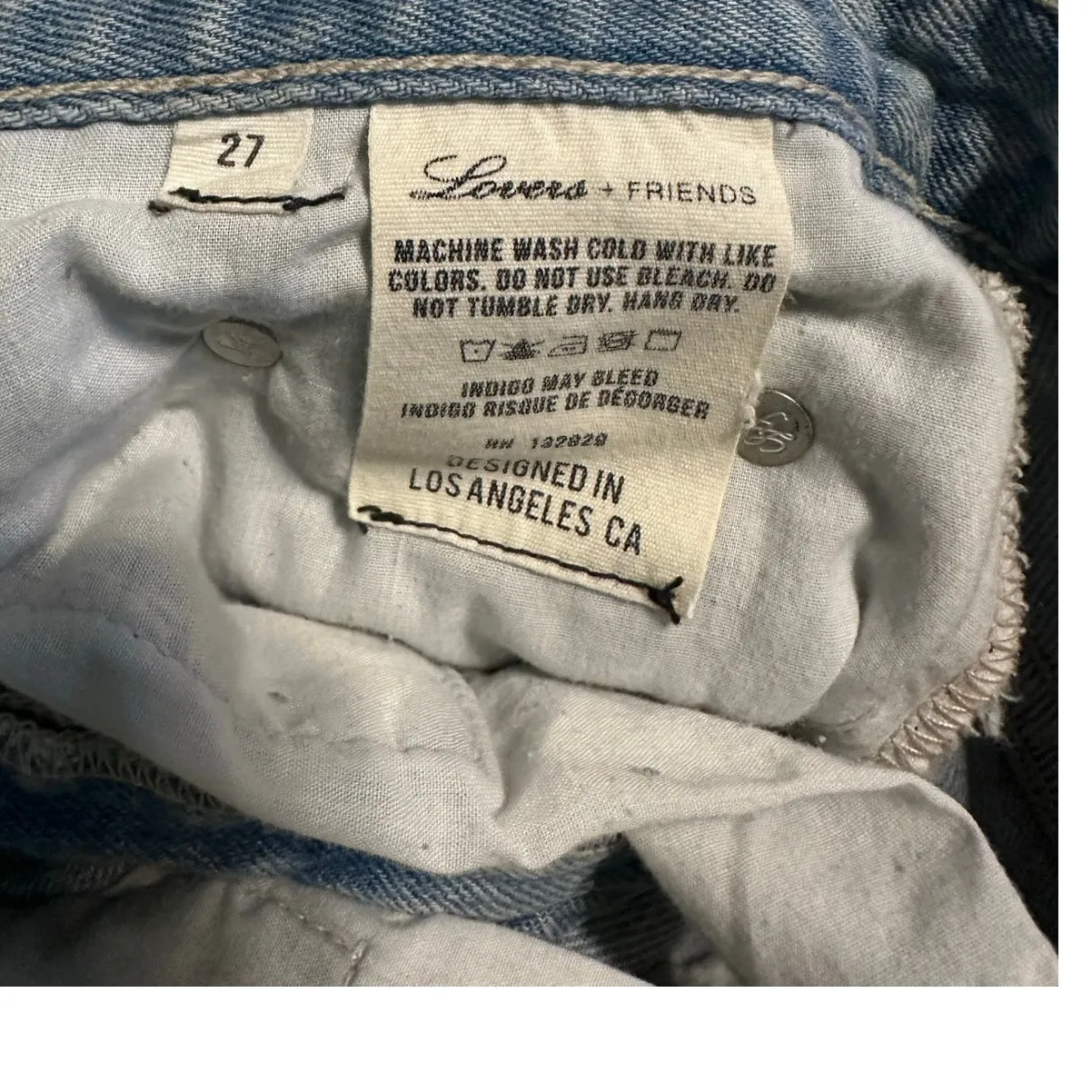 Lovers + Friends Jack Liberty High Rise Shorts Jorts Distressed 27 Denim Stars - Image 4