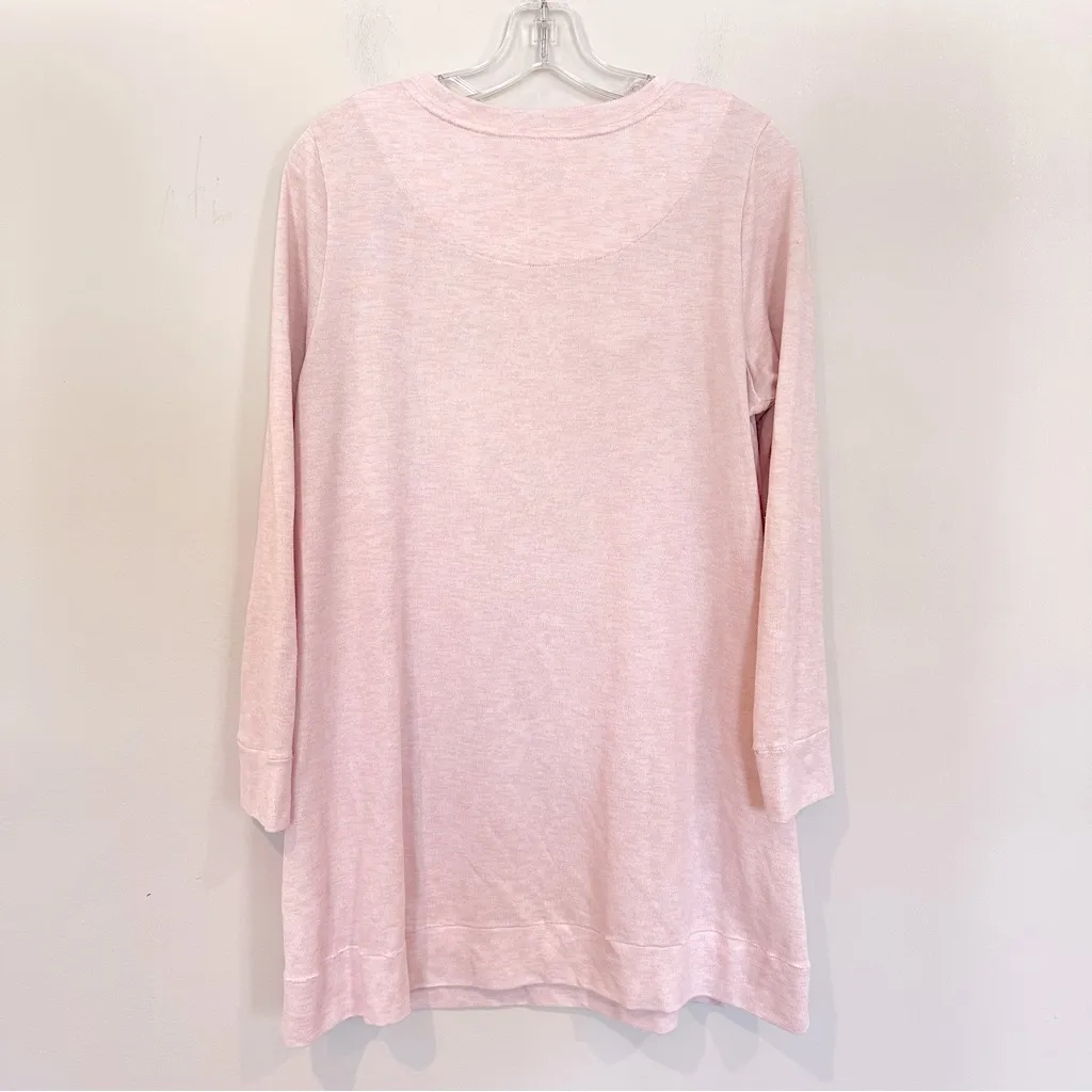 Kate Spade Wink Eye Embroidered Knit‎ Sleep Shirt Nightgown Women's Medium Pink - Image 6