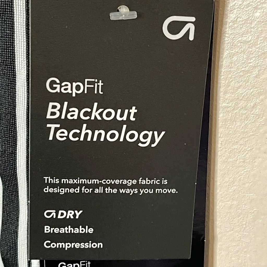 NWT GAPFit GFAST Track Stripe Mis-rise 7/8 Leggings (Black) - XS - Image 11