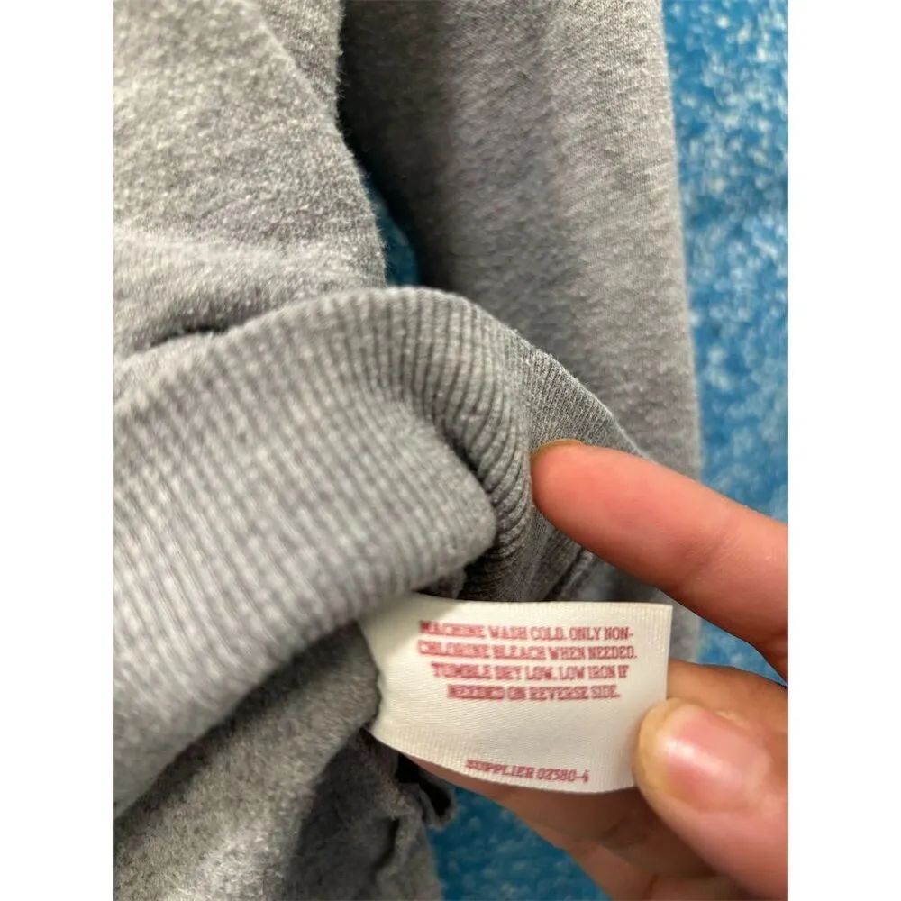 Arizona Jean Co. Women's Grey Lace-Up Hoodie Sweatshirt Size M - Image 5