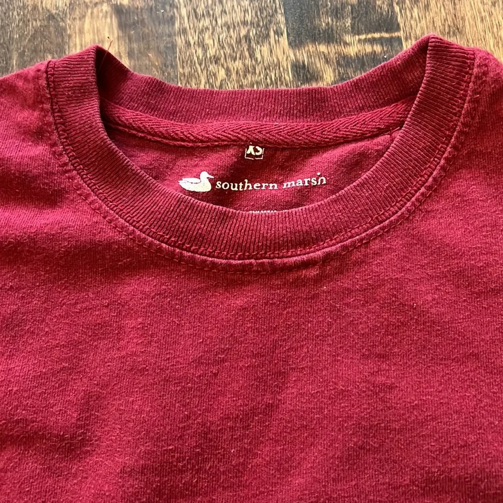 Southern Marsh  Seersucker Appliqué Tee Size XS - Image 5