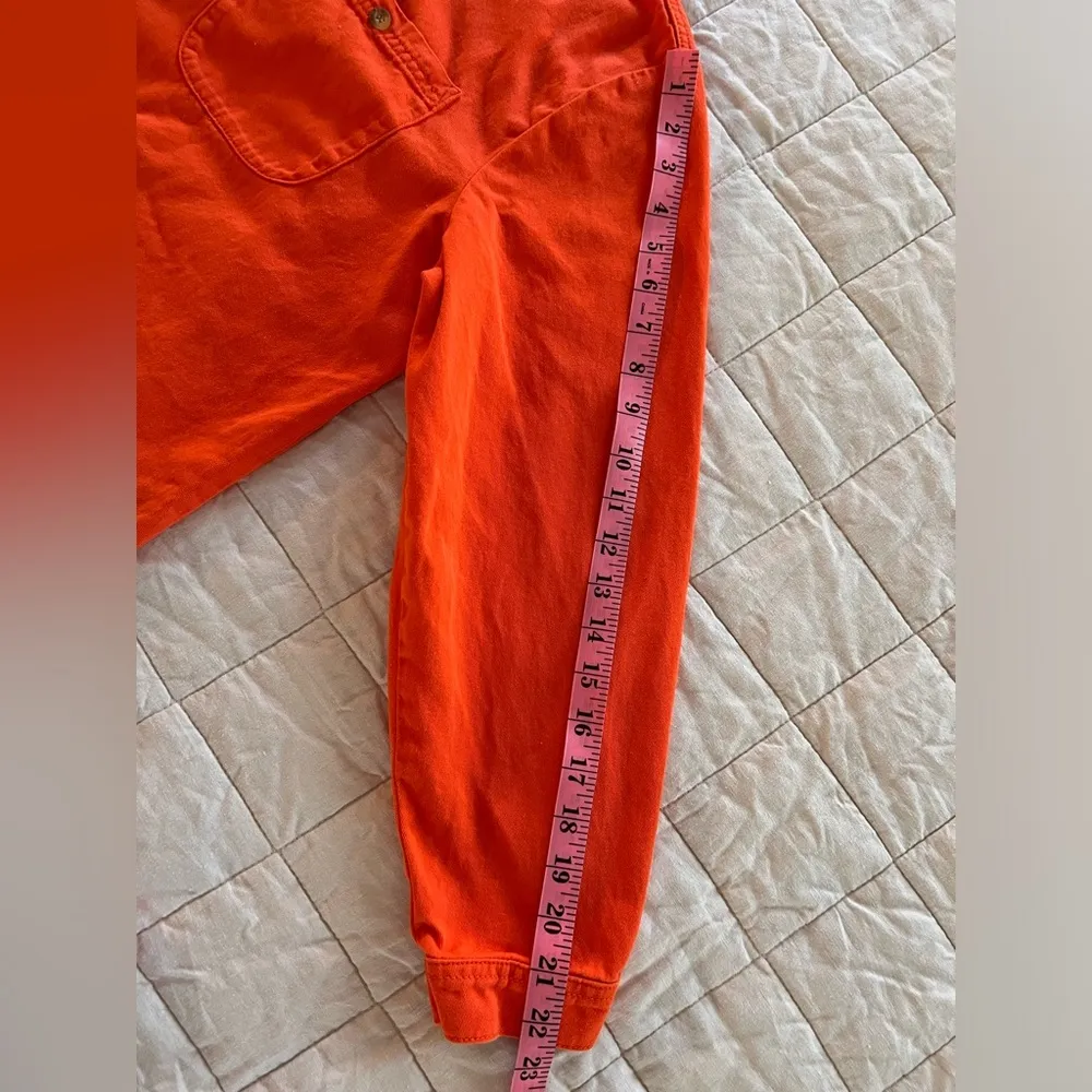 Urban Outfitters BDG Orange Button Down Top w/ Blue Denim Collar - Medium - Image 7