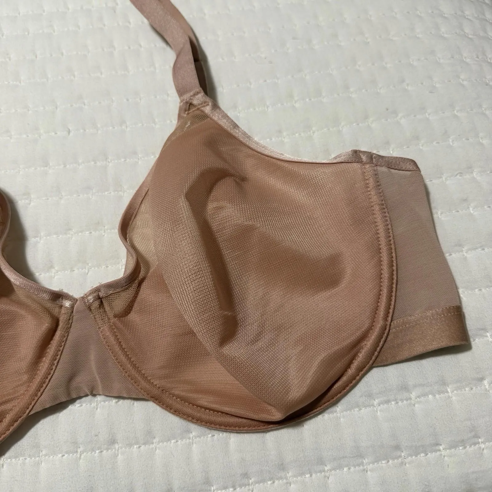 Soma Unbelievable Lift Unlined Perfect Coverage Bra 40C Hush Pinkish Blush Nude - Image 3