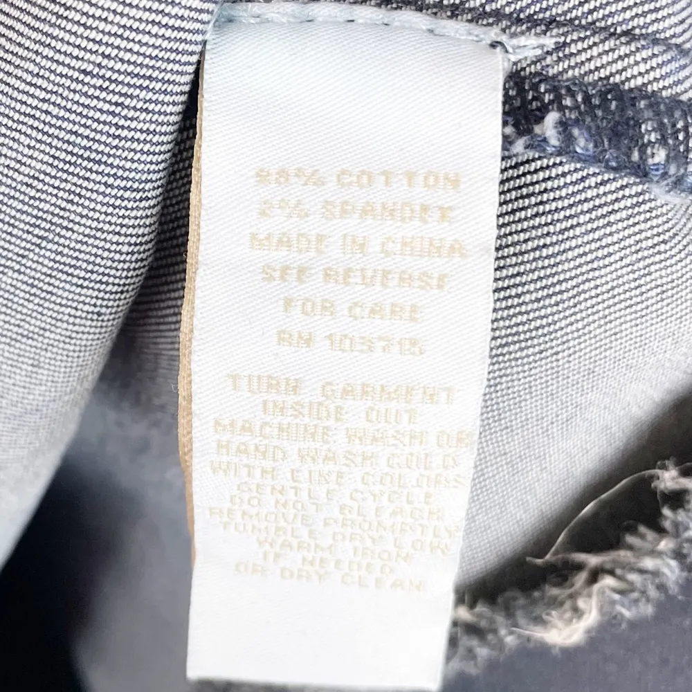 Hope and Harlow Sleeveless Cotton Denim Patchwork Frayed Raw Edge Dress Size 12 - Image 6