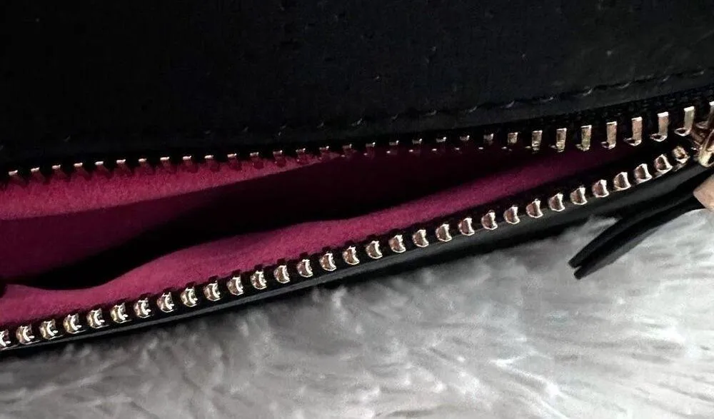 MONTAGE | Black Small Crossbody Travel Eco Convertible Tote Gold Hardware Zipper Black - Image 6