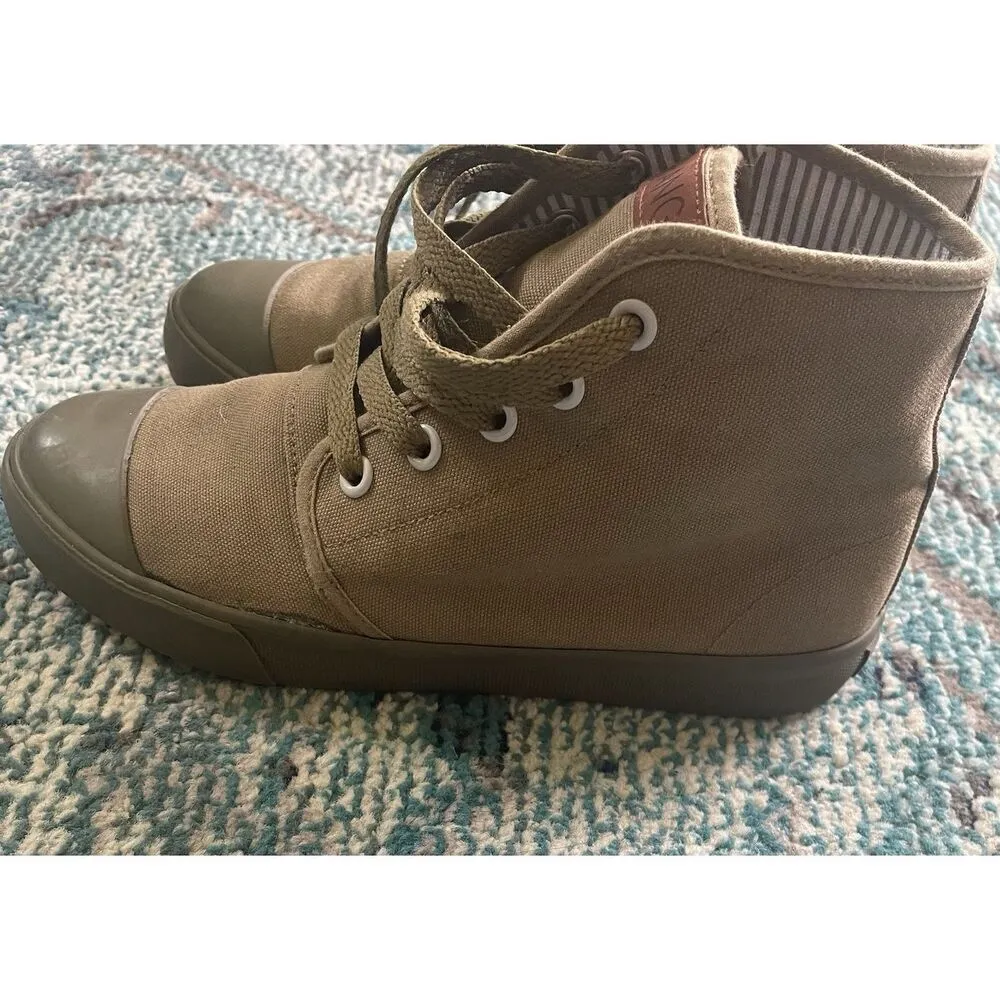 BANGS High Top Sneakers. Men’s 4.5/Women’s 6. Old Pine/Olive Green Lace Up. - Image 2
